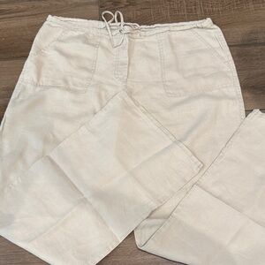 LONDONJEAN Women's Cream Straight Leg Pants